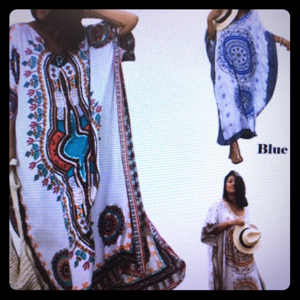 Summer African ethnic print Kaftan Long dress